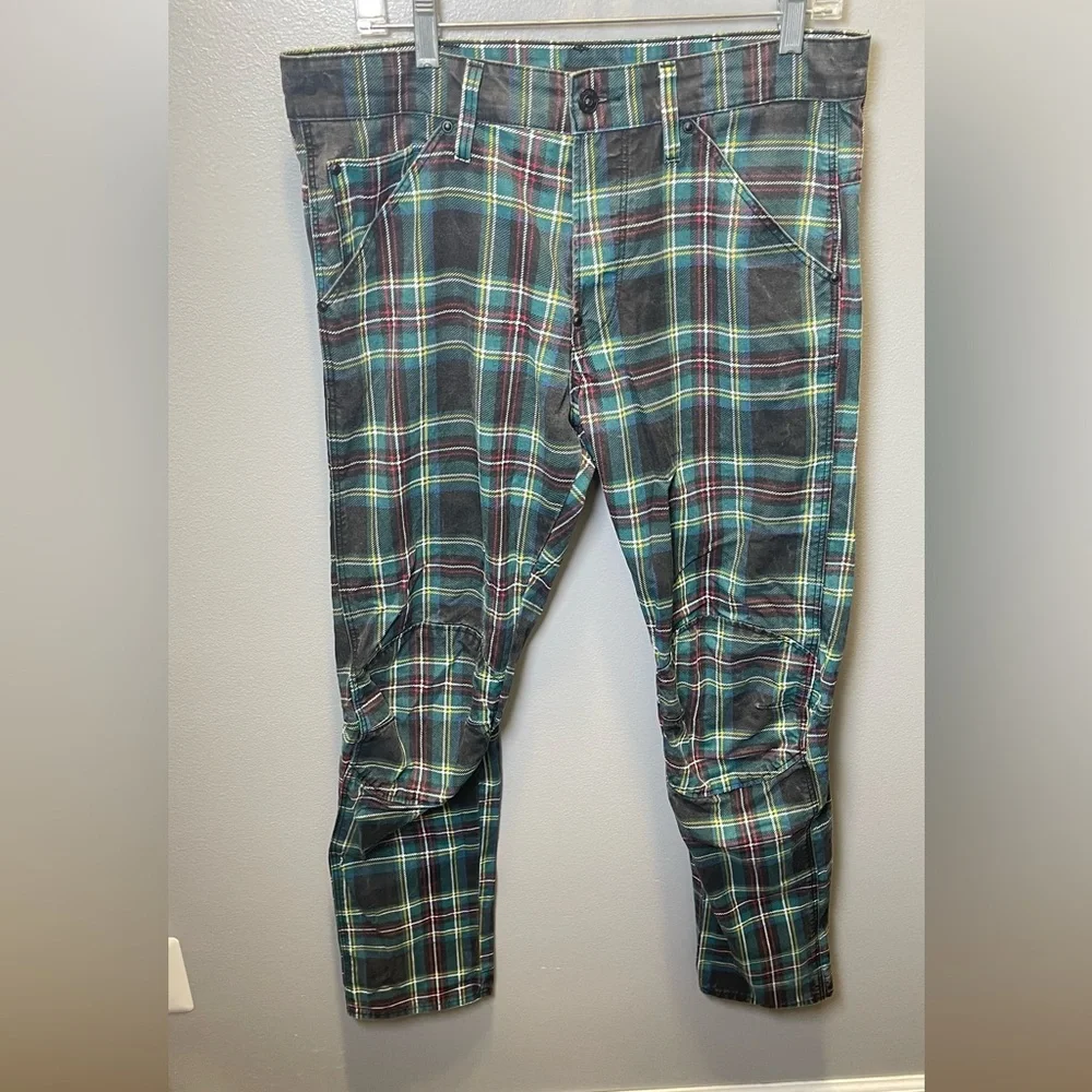 G-Star Raw Men's Pharrell Williams 5622 Tapered Royal Stewart Tartan‎ Size 32x32